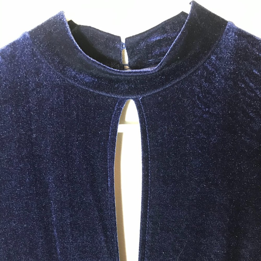 Gorgeous Navy Blue Velvet Romper - Picture 13 of 13